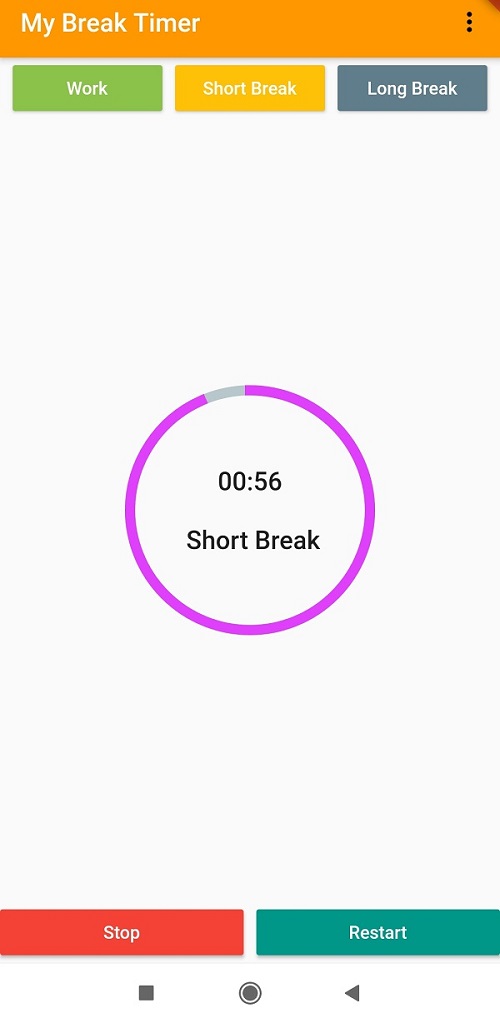 Flutter Beginner App - Break Timer
