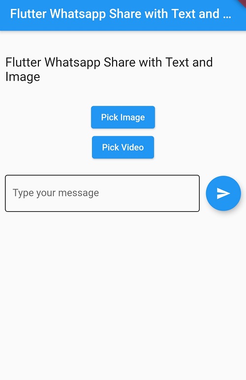 Flutter whatsapp text and image share