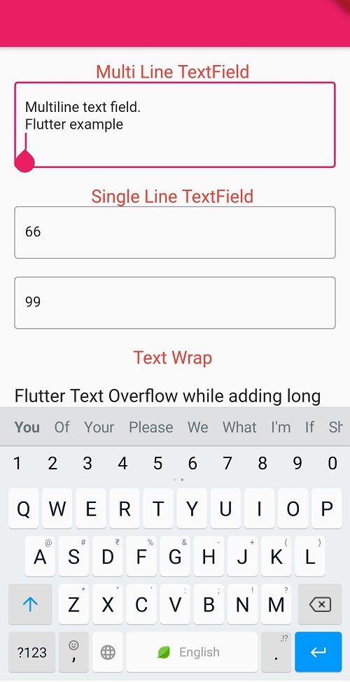 Create Multi Line Textfield Flutter