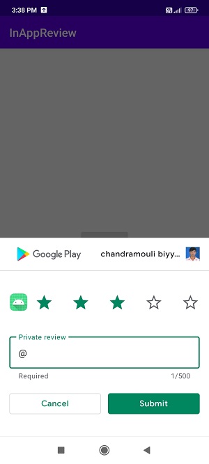 GooglePlay InApp Review 