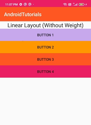 Linear Layout without weight