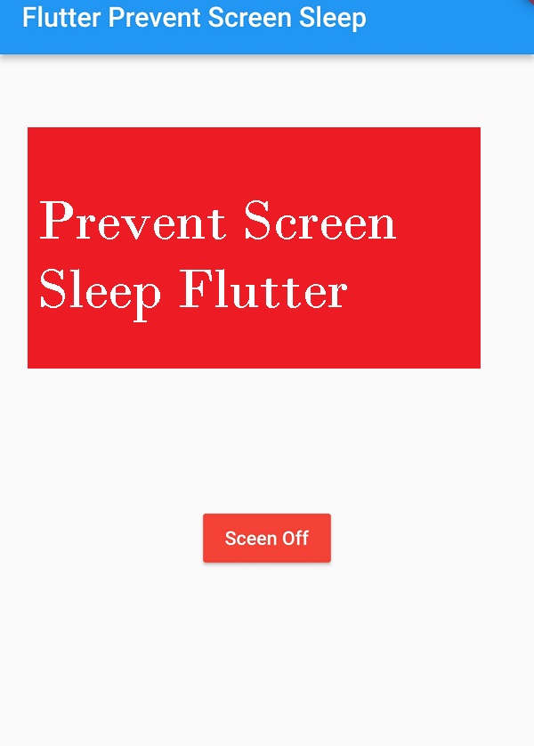 Flutter WakeLock - How do i prevent Screen sleep in Flutter