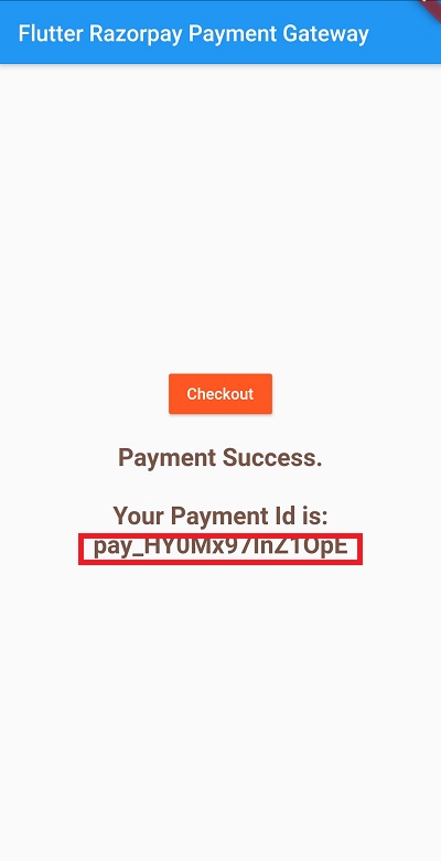 Flutter Razorpay Payment gateway