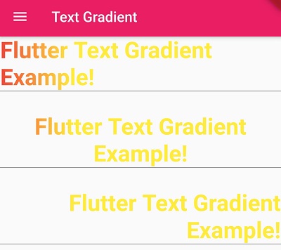 How to apply gradient color for text 