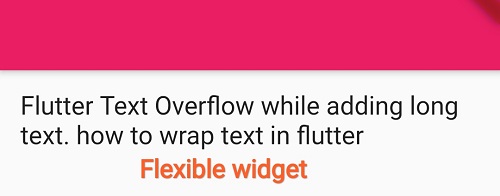 Text Wrap with Flexible widget
