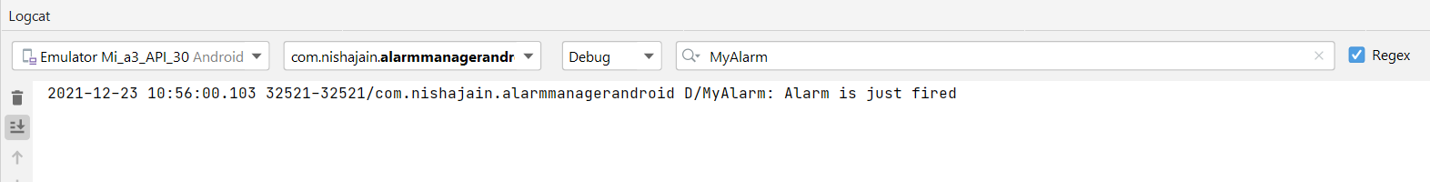Alarm Manager Output