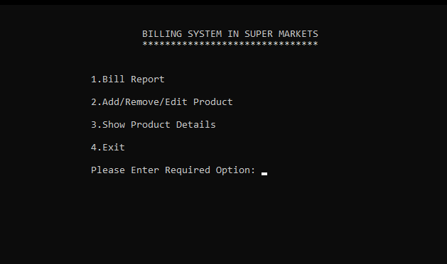 Super Market Billing System with c++