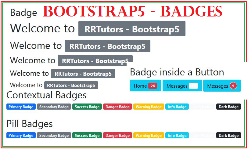 How do i create badge with css - boostrap5