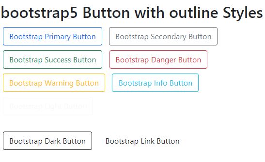 How do i create outline button with bootstrap5