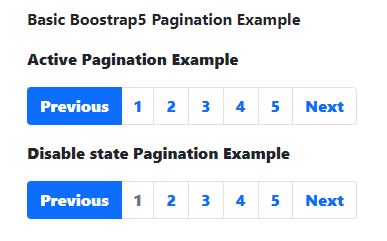 How to create pagination with Bootstrap5