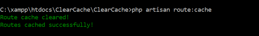 Clear cache in Laravel PHP