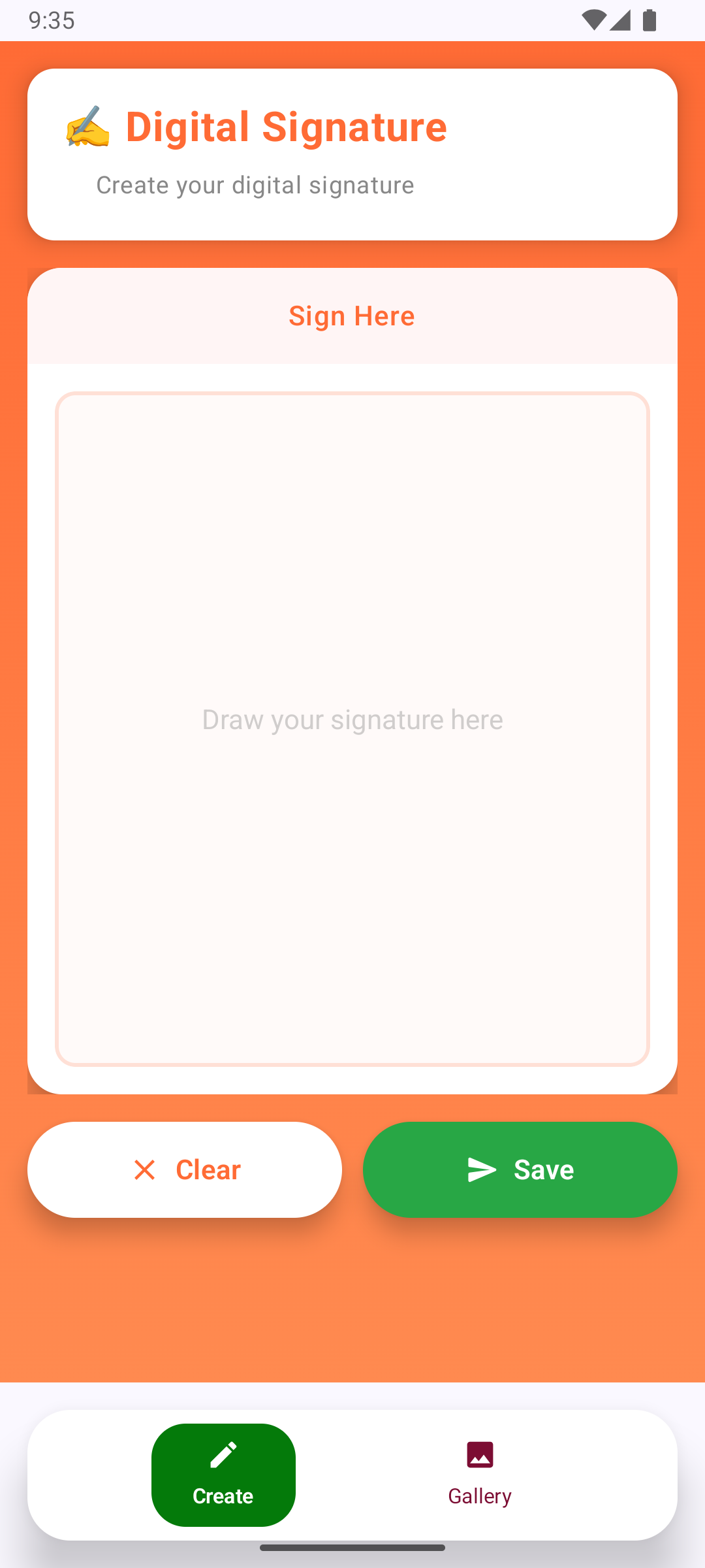 Android Digital signature with compose