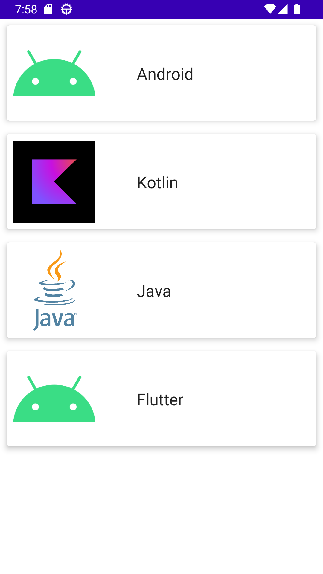 Compose Listview android kotlin