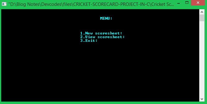 C Beginner Projects - Cricker Score Management System