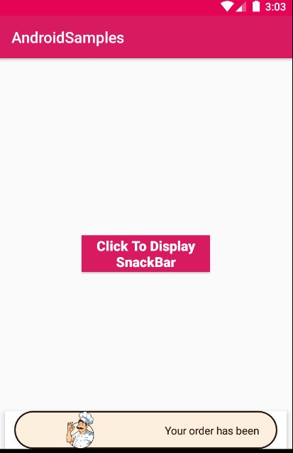 Custom Snackbar