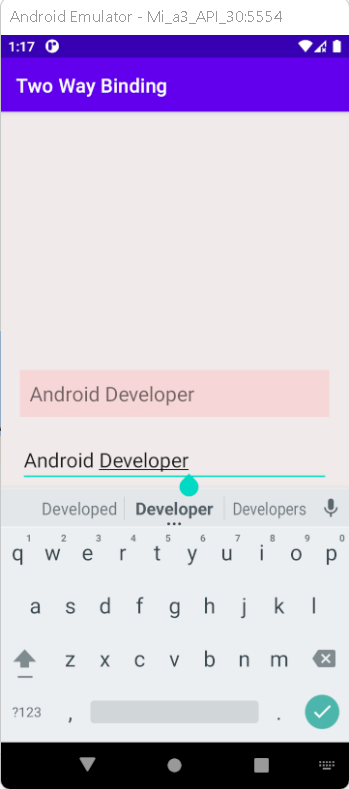 Android Data binding One and TwoWay Binding 3