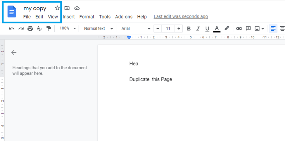 Duplicate pages in Google doc 4