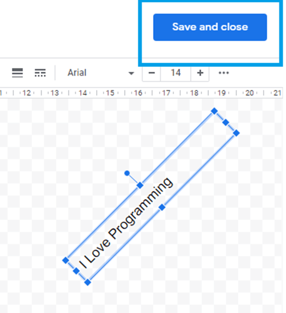 Google doc rotate text in google doc page