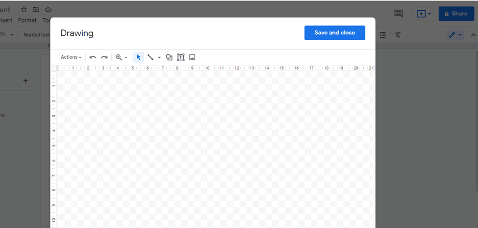 Add shapes in Google doc page