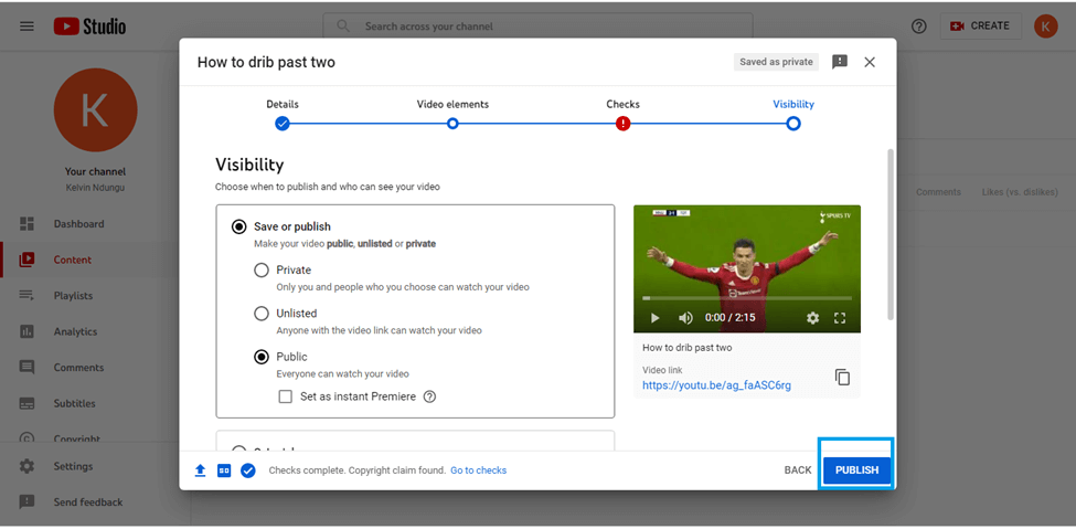 upload videos from Google Drive to YouTube8