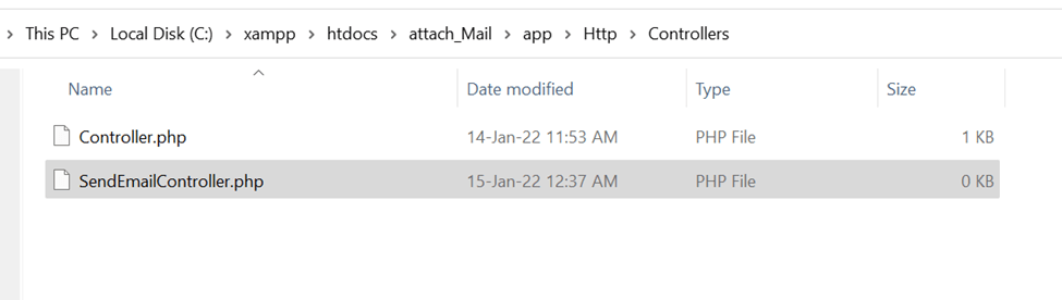 PHP Laravel Send Email Attachement 5