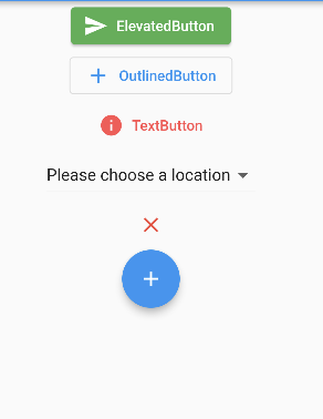 Flutter different buttons and its implementation