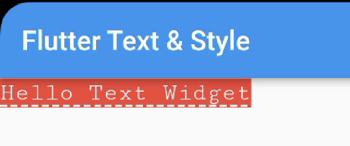 Flutter Text and Style