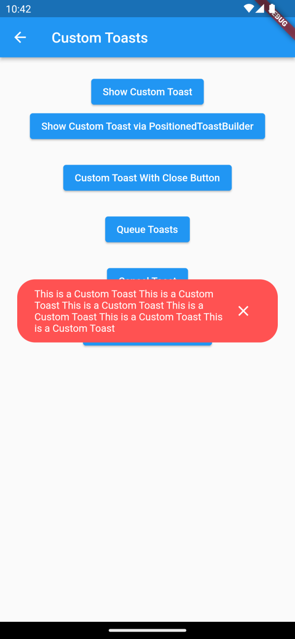 Flutter Custom Toast with icon 2