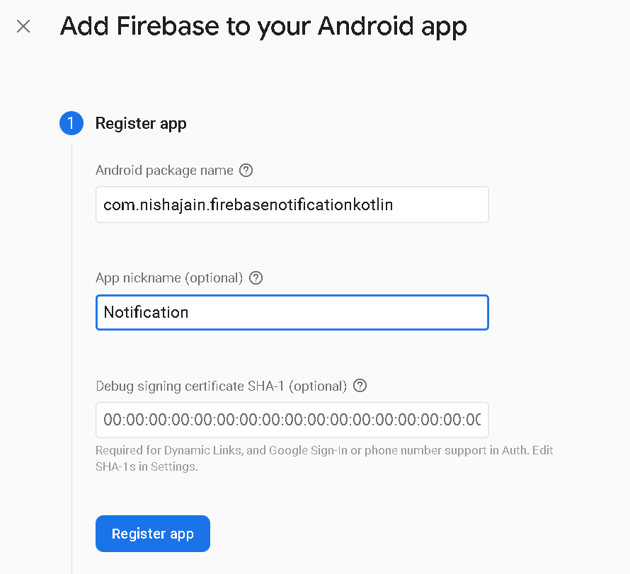 Android FCM Integration and send Push notification from fcm console 6