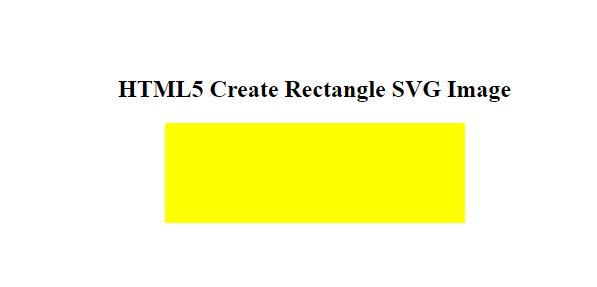 Rectangular svg image in html