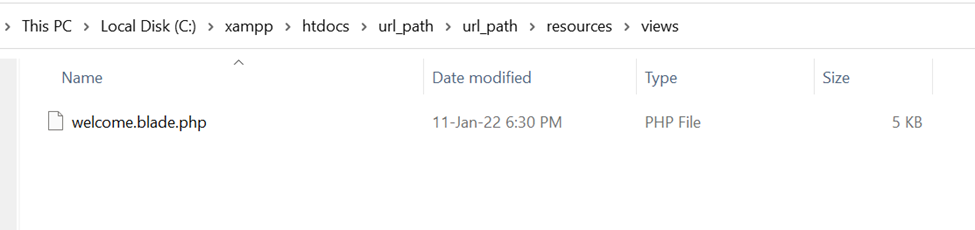 Laravel8 get url path of the current project