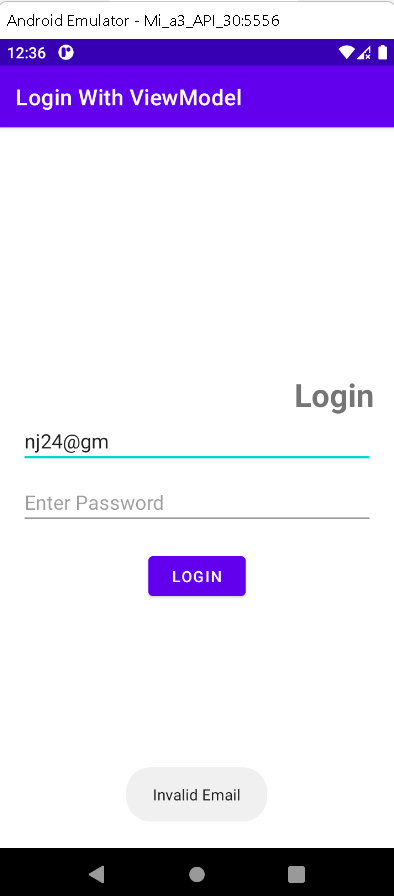 Jetpack Android View Model Login page 3