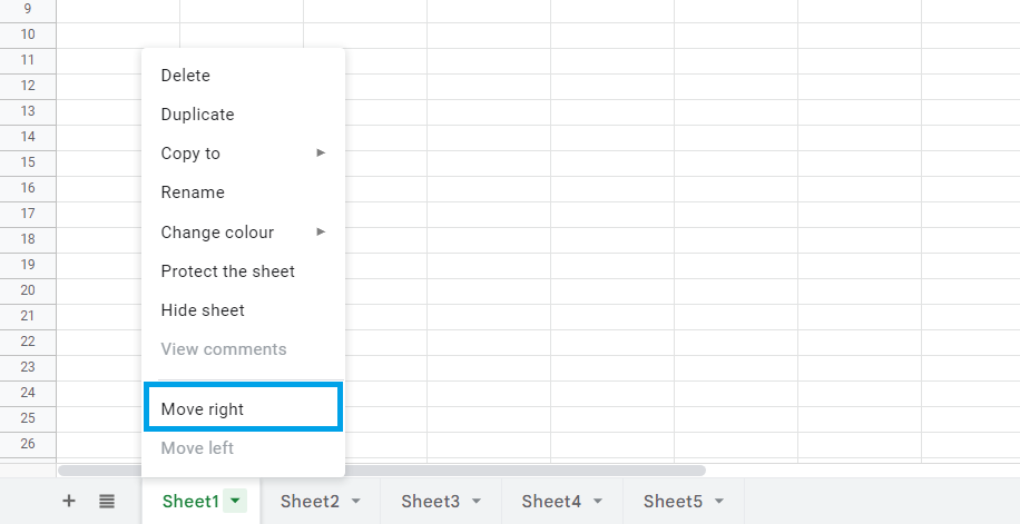Steps on how to move a Sheet in Google Sheets3