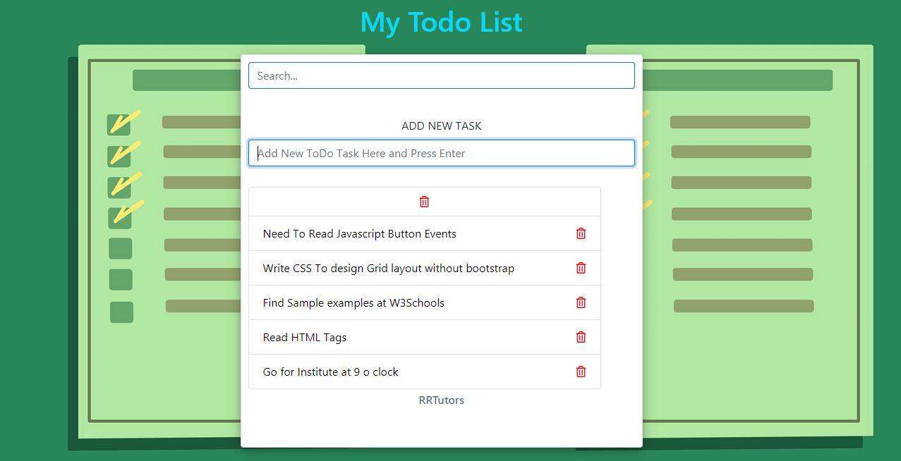 Todo Application with Javascript Mini Project