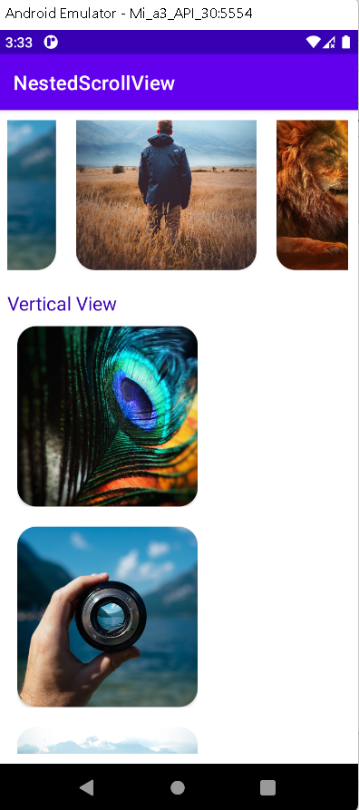 Android Recyclerview with Horizontal and vertical  3