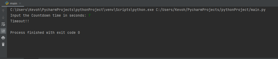 Python count down timer example