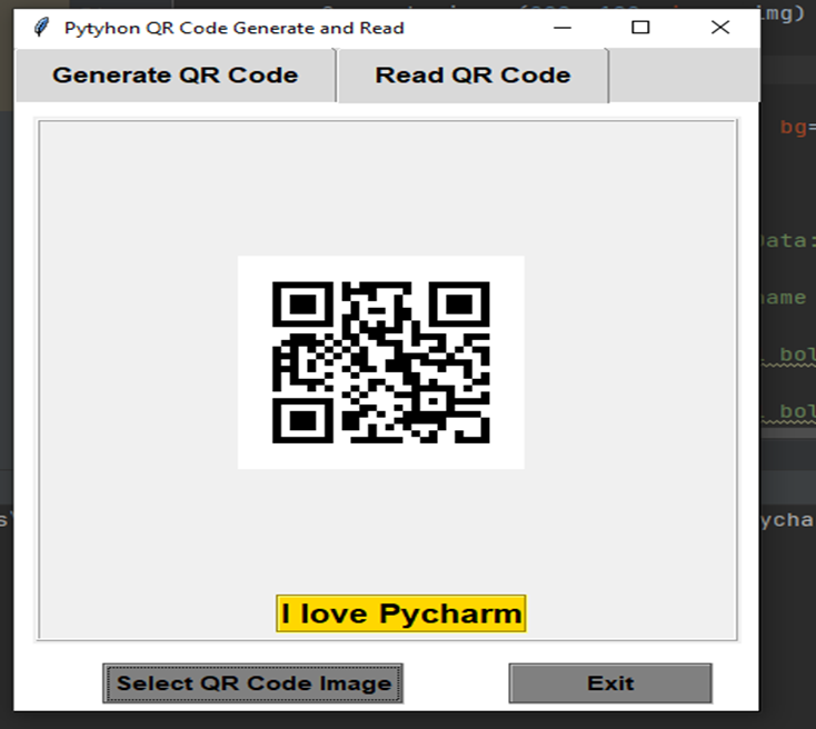 Python Qrcode Reader - Generate Qrcode And Read Qrcode Using Tkinter