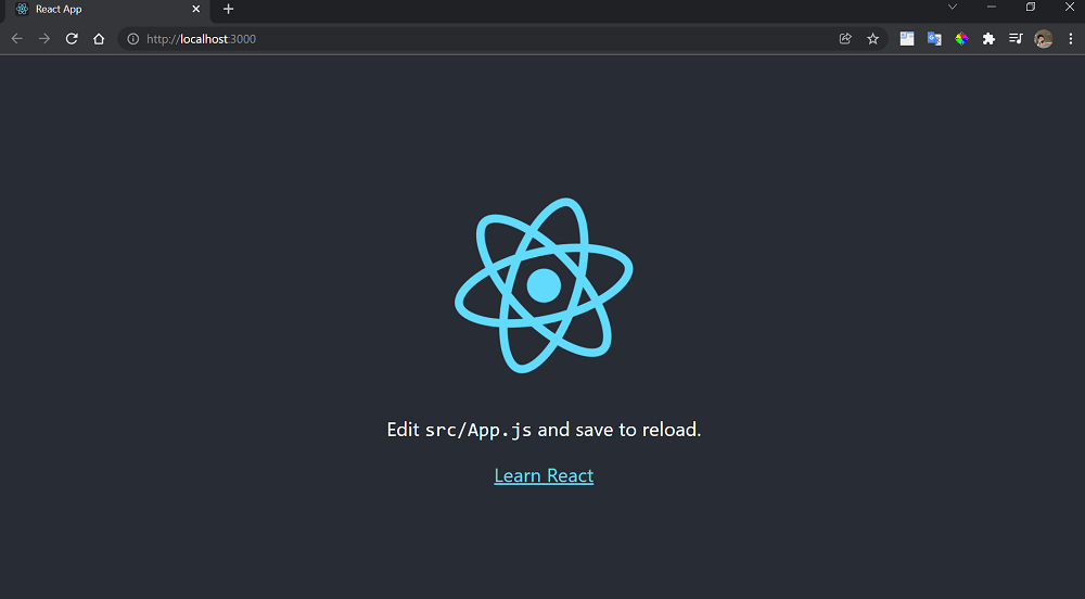 ReactJS app open browser