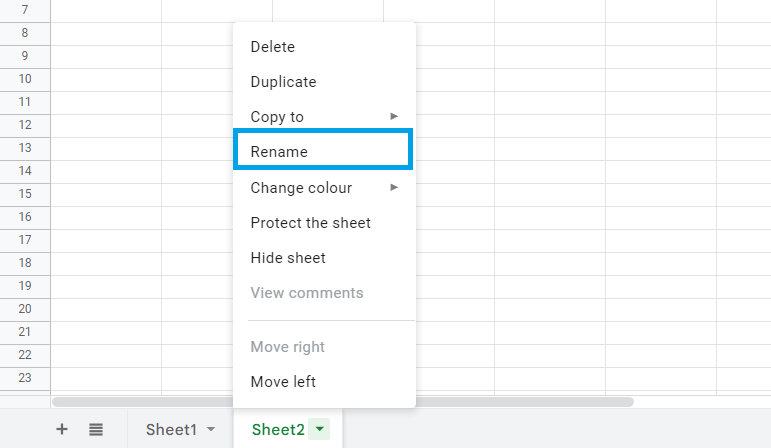 How to name and Rename Sheets4