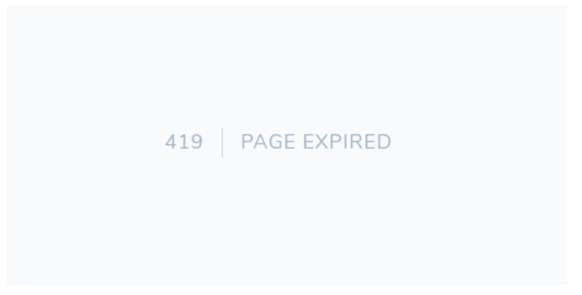 How do I resolve 419 page expired in Laravel PHP?