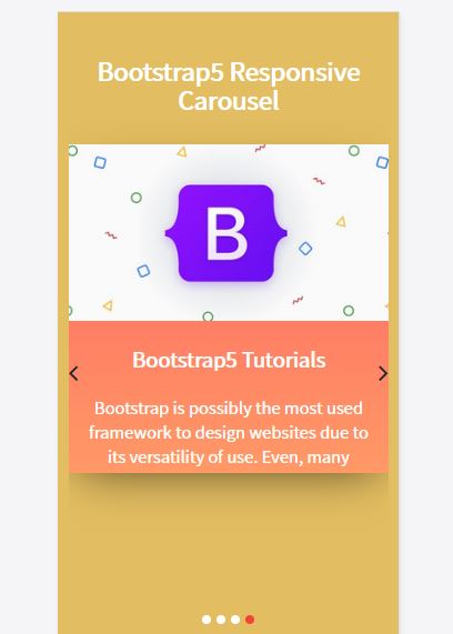 Bootstrap5 responsive carousel example