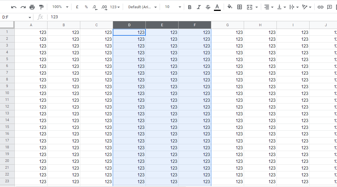 How to select a cell, row, column, cell range, and all cells in Google Sheets4