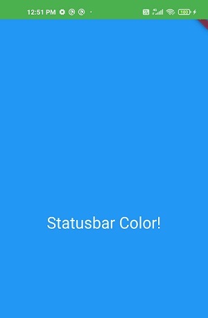How to change the status bar color in flutter
