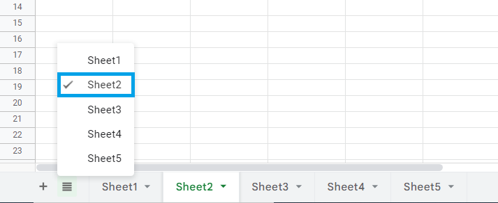 switching between Google Sheets4